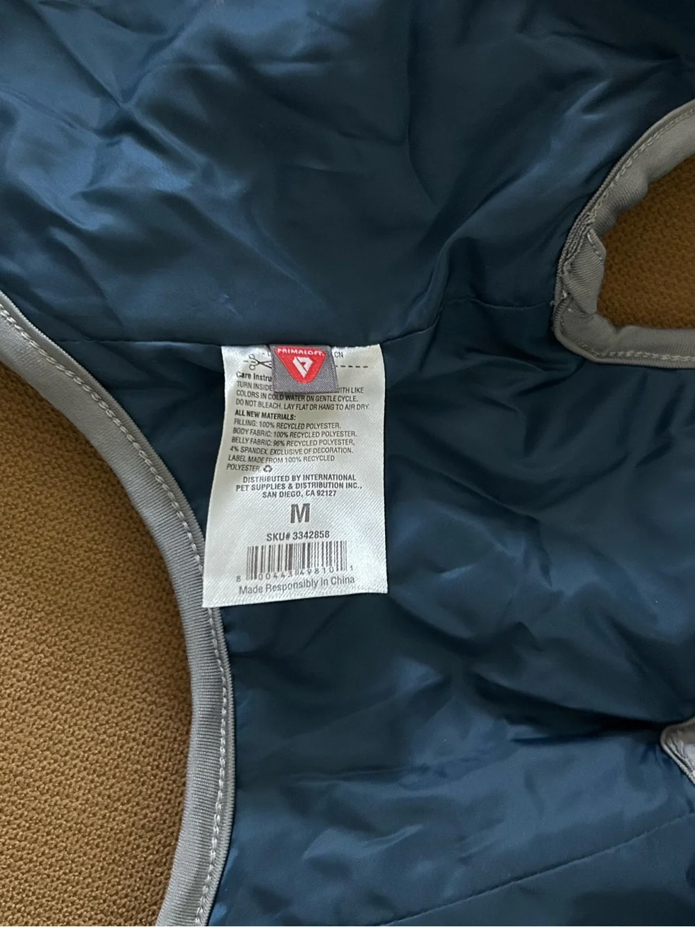 Reddy Gray Navy quietly Pet Ves. Size medium